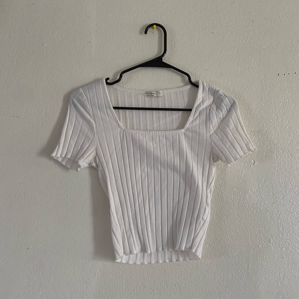 Cotton On white crop top